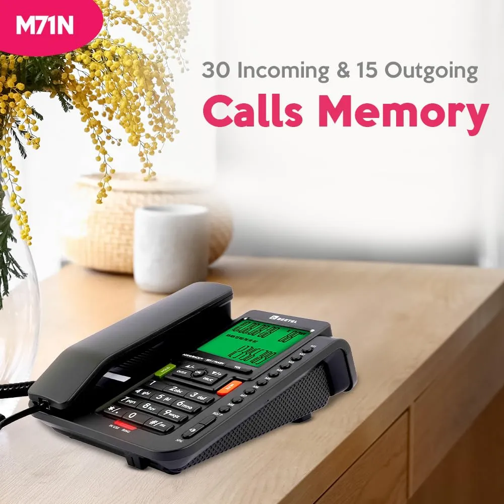 Beetel Wired  Telephone Set (Black) M71N view 6